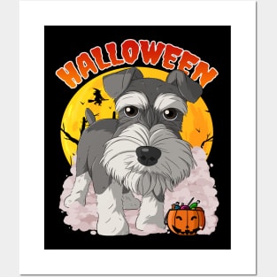 Miniature Schnauzer Halloween Posters and Art